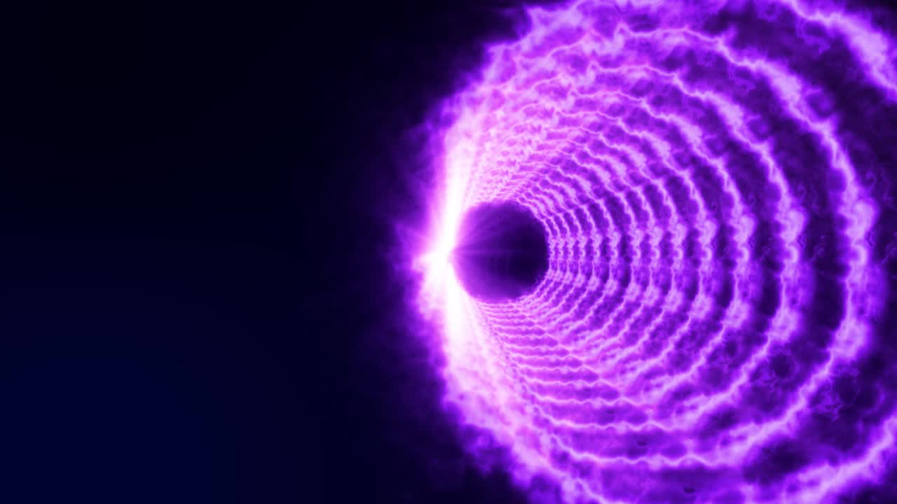 grafica animata di tunnel a cerchio 3d