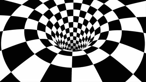 vórtice de tablero de ajedrez blanco y negro