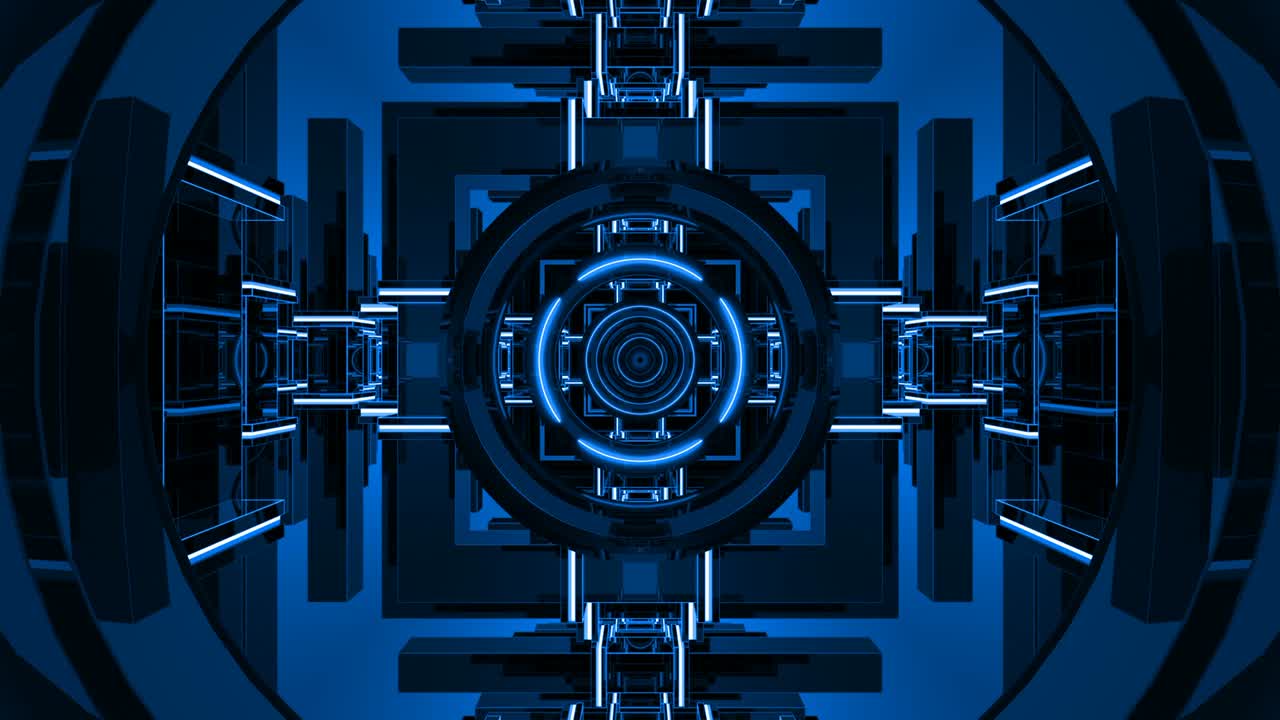 corredor de fondo del club nocturno de bucle abstracto azul