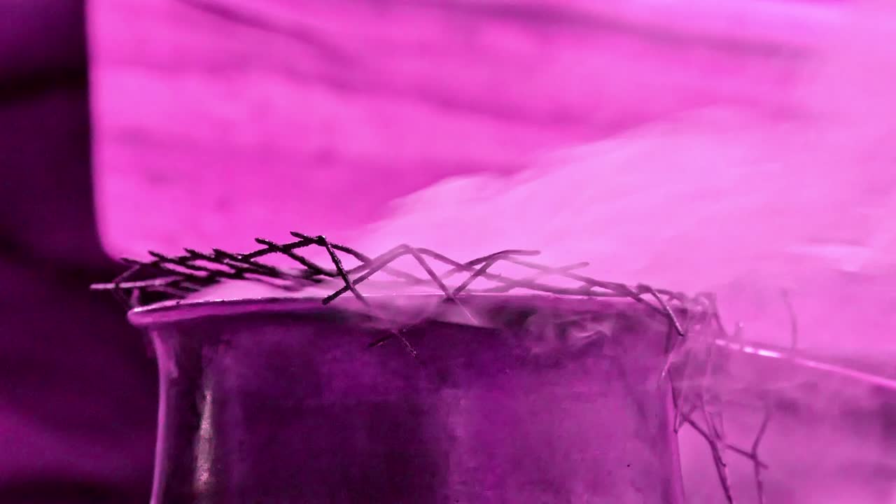 Cinematic shot of smoke coming out from incense stick