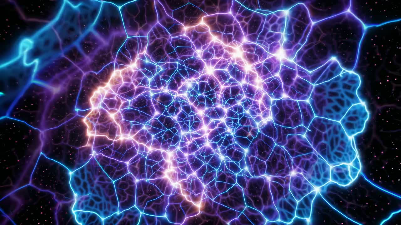 Abstract Glowing Electric Energy Pattern