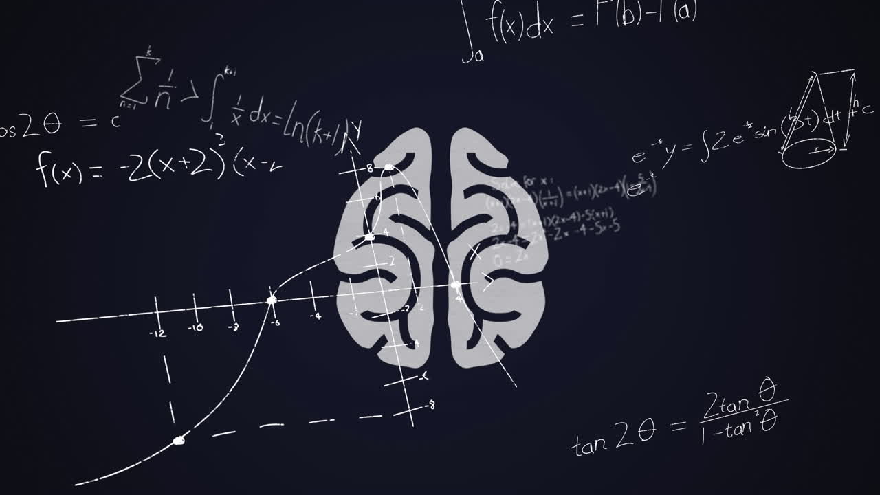 animación del cerebro con tecnología y procesamiento de datos