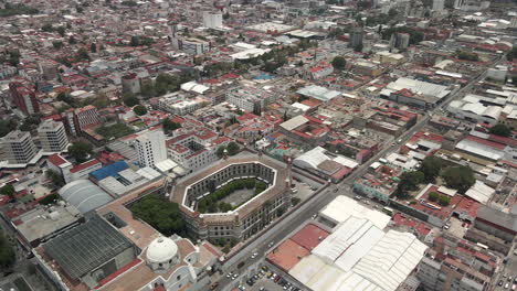 orbital view of antique prison in puebla mexico