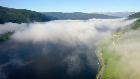 Aerial-footage-Beautiful-Nature-Norway-over-the-clouds.