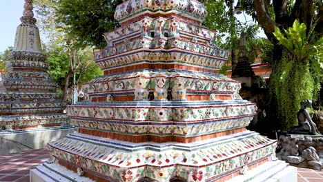 pagoda views at a bangkok temple site