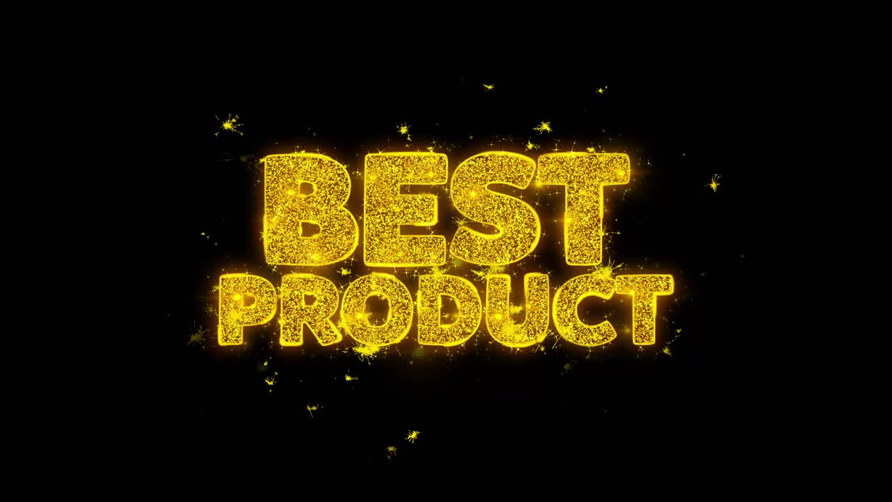 Best Product - Golden Sparkling Text