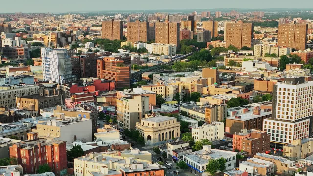 Stunning aerial view of urban landscape in New York City