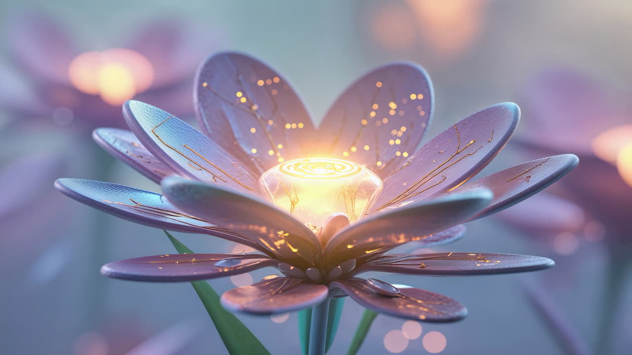 Futuristic Glowing Flower