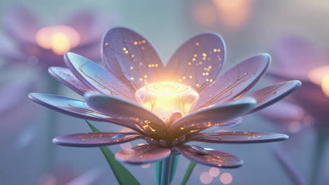 futuristic glowing flower