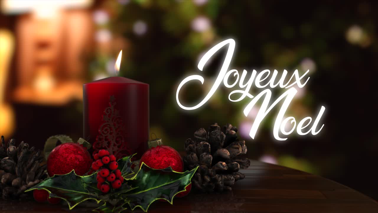 크리스마스 캔들 테이블 장식의 현실적인 3d cgi, 따뜻한 빨간색과 금색, 반짝이는 홀리 잔가지와 따뜻한 가정적인 배경