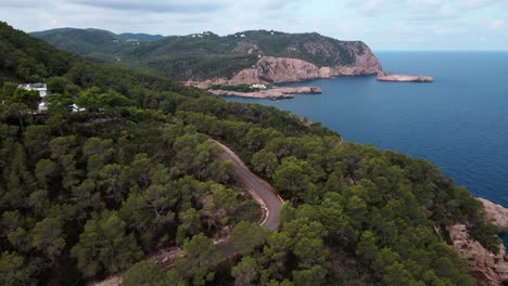 aerial view of paradise island at spain
