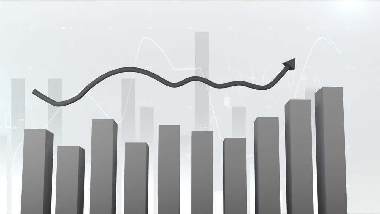 gráficos que muestran las estadísticas cambiantes