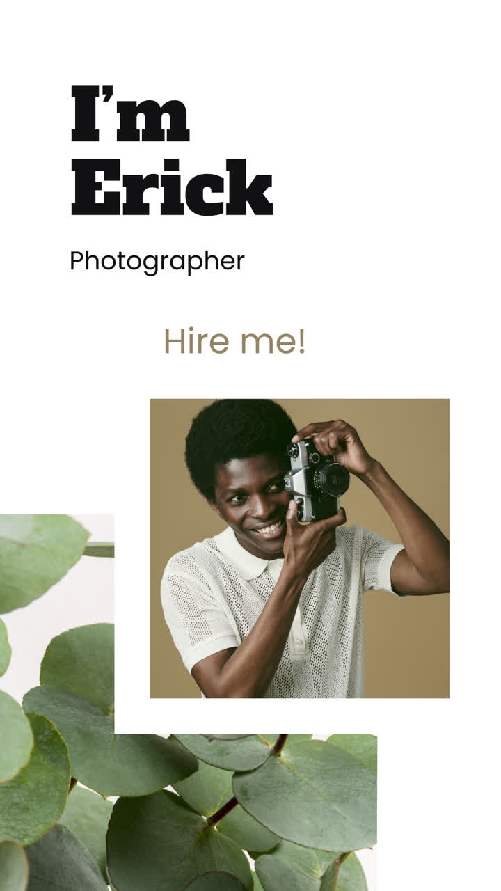 Photographer Portrait with Eucalyptus