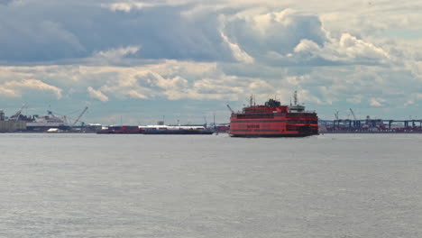 riding the ferry offers stunning views of new york