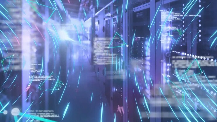 Animation of data processing over computer servers