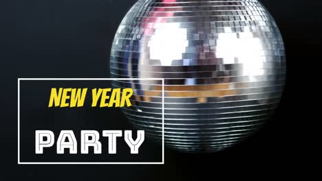 New-Year-Party-written-over-disco-ball