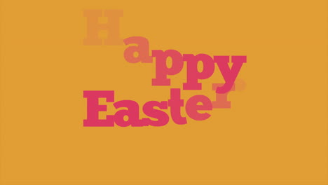 celebrate easter with joyful pink lettering on a vibrant yellow background