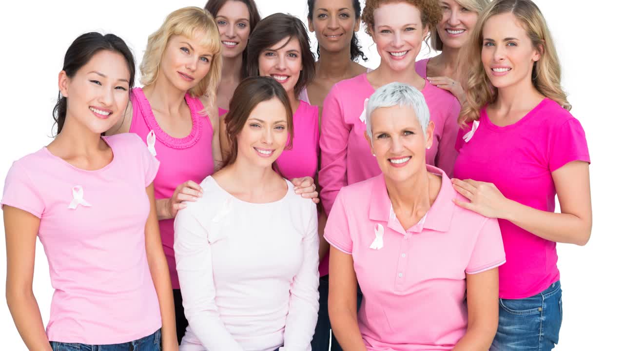 animación de un grupo diverso de un grupo diverso de mujeres sonrientes