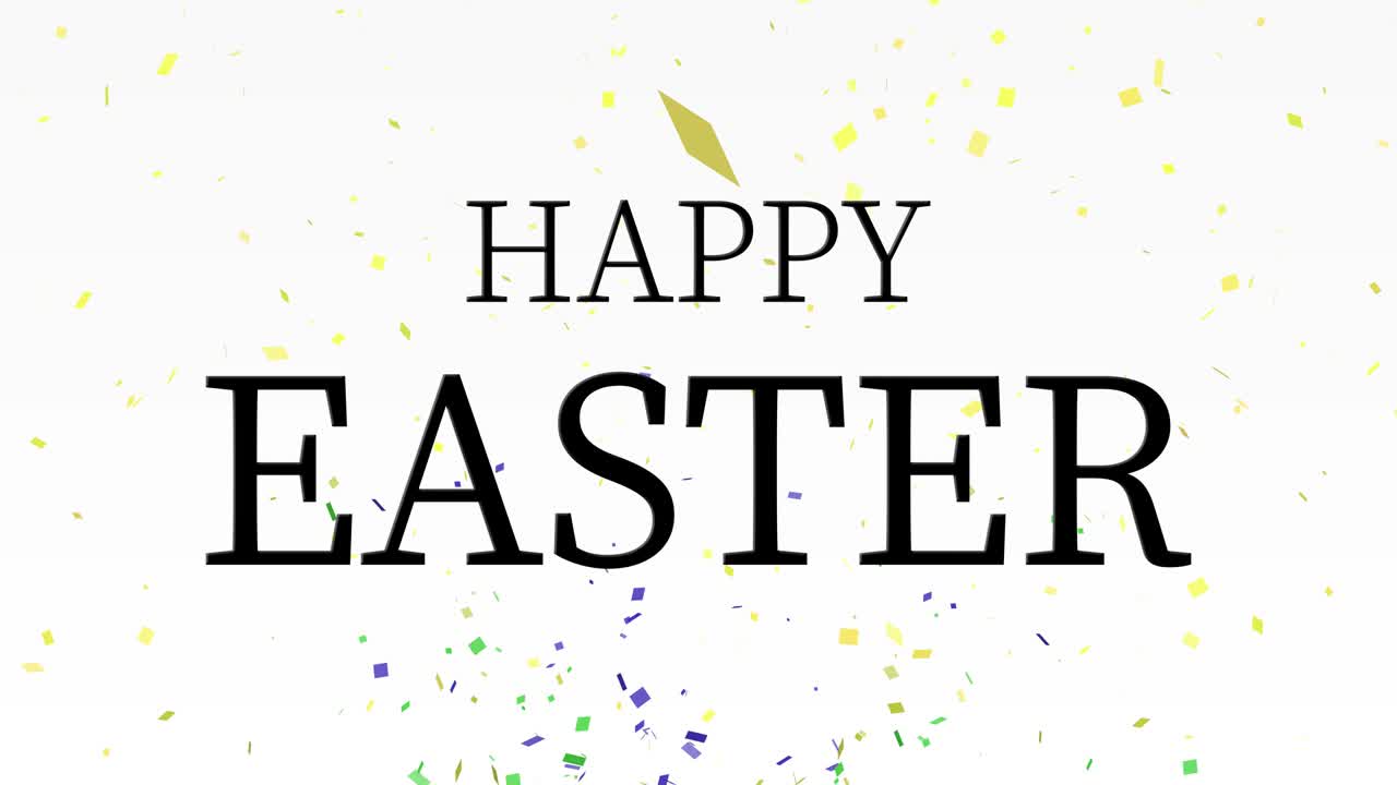 Happy Easter event text animation motion graphics