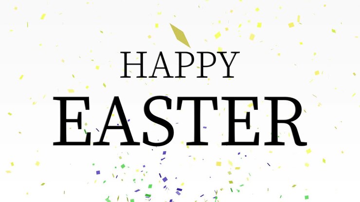 Happy Easter event text animation motion graphics