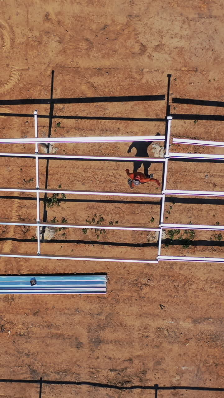 Installing Solar Cell Frame. Installing frame for solar photovoltaic panel system Vertical video