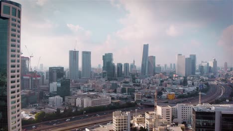 tel aviv cityscape aerial view