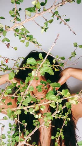 woman surrounded by nature