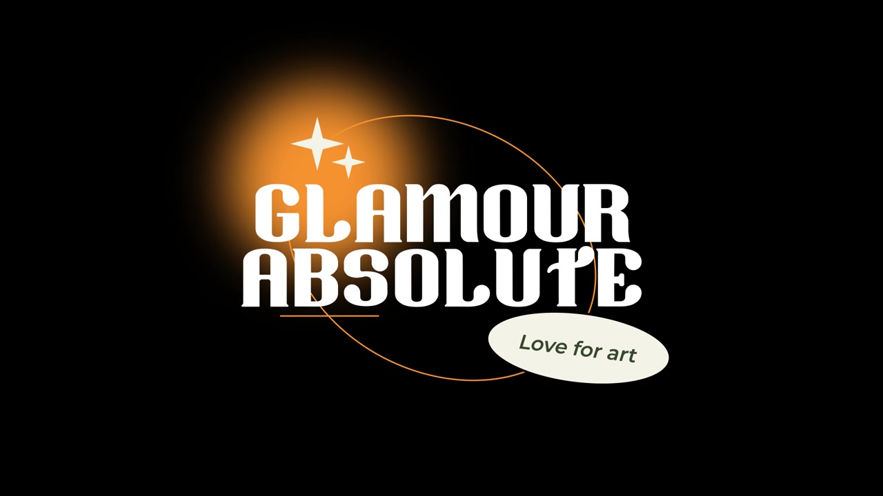 Rivelazione Logo Assoluta in Stile Glamour Moderno con Slogan 'Amore per l'Arte'