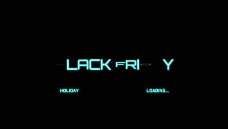 viernes negro en la pantalla de la computadora con elementos hud