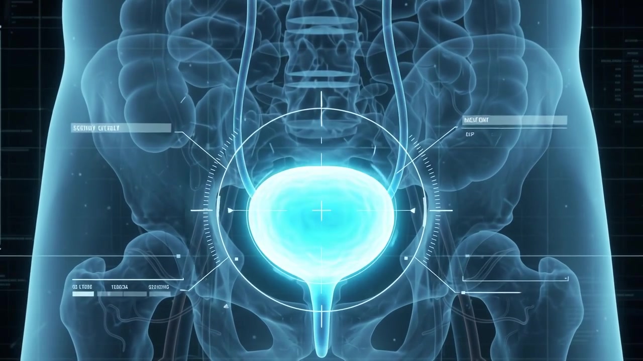 Animazione medica dell'anatomia del sistema urinario umano