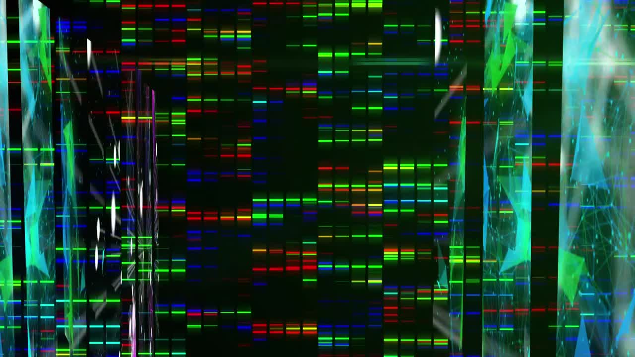 Plexus networks against multi color lights