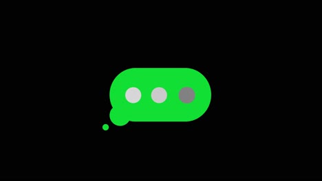 Green-text-message-bubble-popping-up-on-screen-with-a-'writing'-loading-symbol