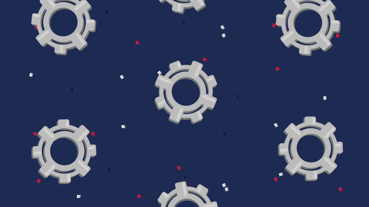 happy labor day celebration with gears pattern
