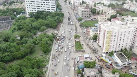 aerial view of chennai city guindy feathers hotel and church