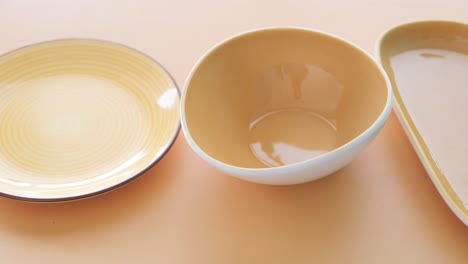empty ceramic dishes