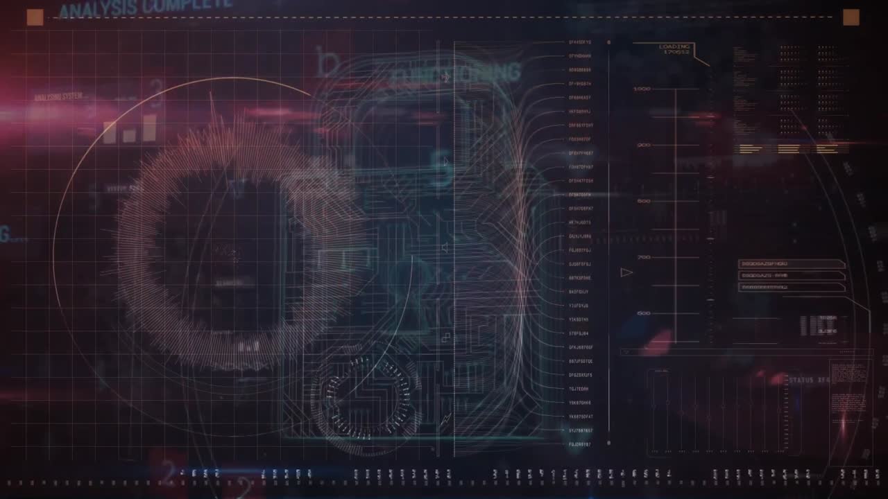 Animation of data processing over padlock