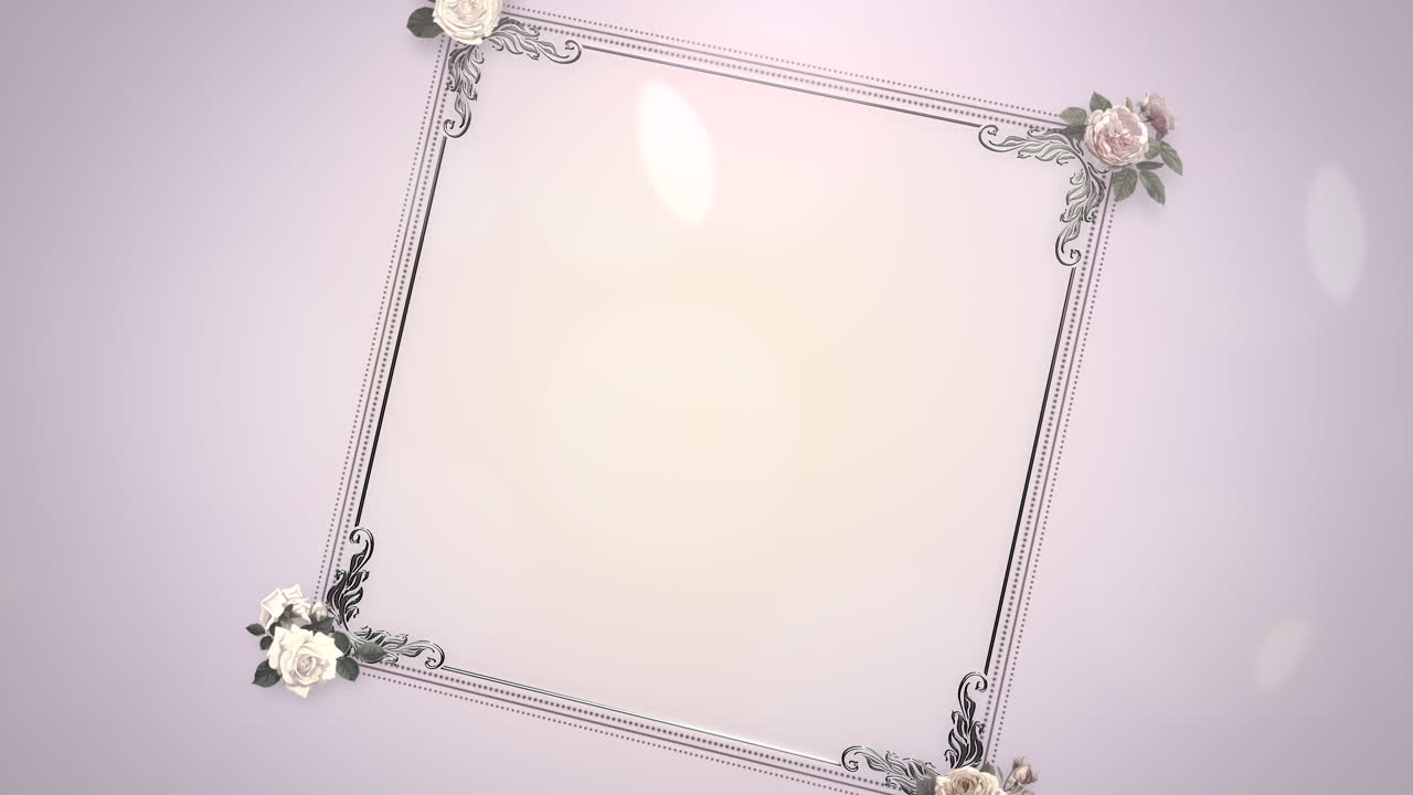 결혼식 배경 3 꽃 모션 근접 촬영 빈티지 프레임