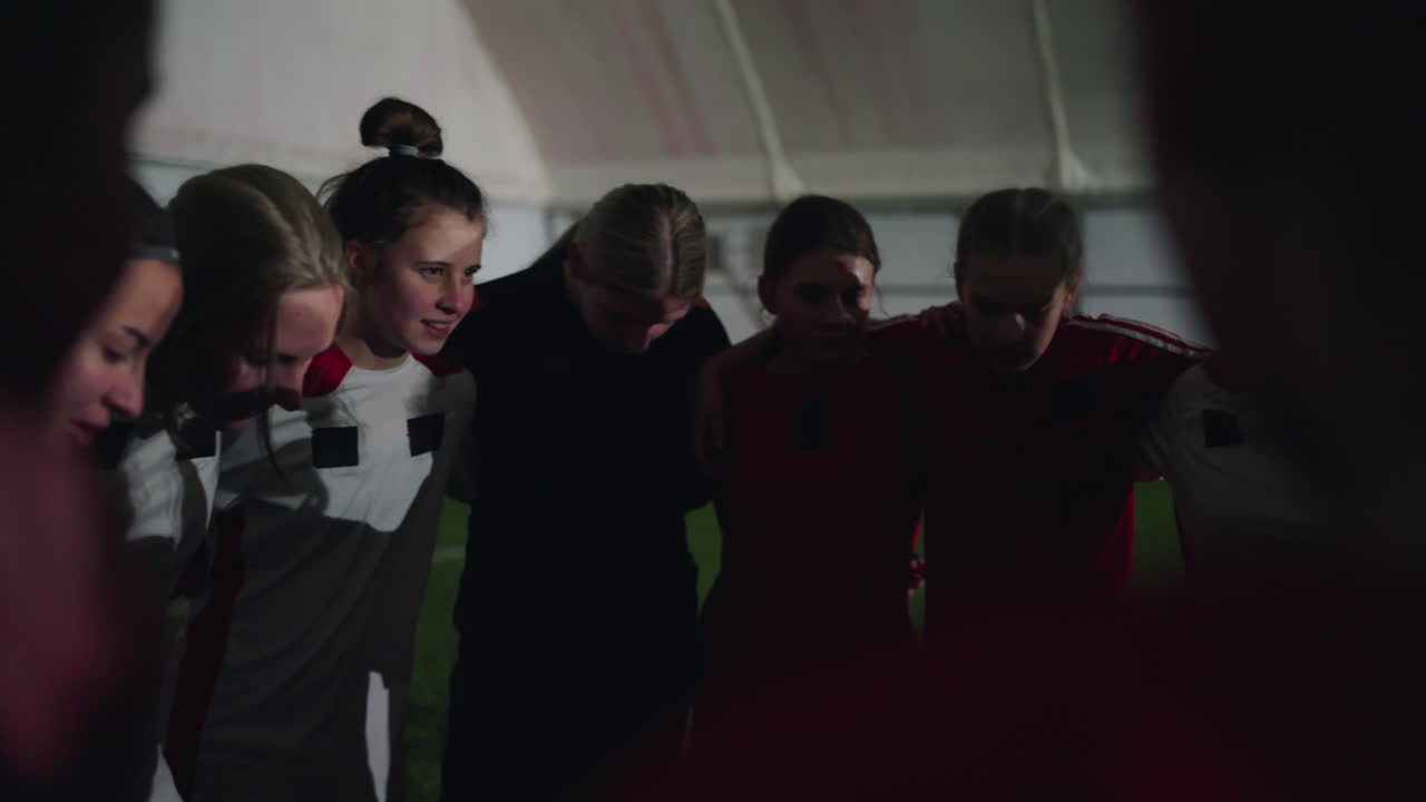Women's Soccer Team Huddle