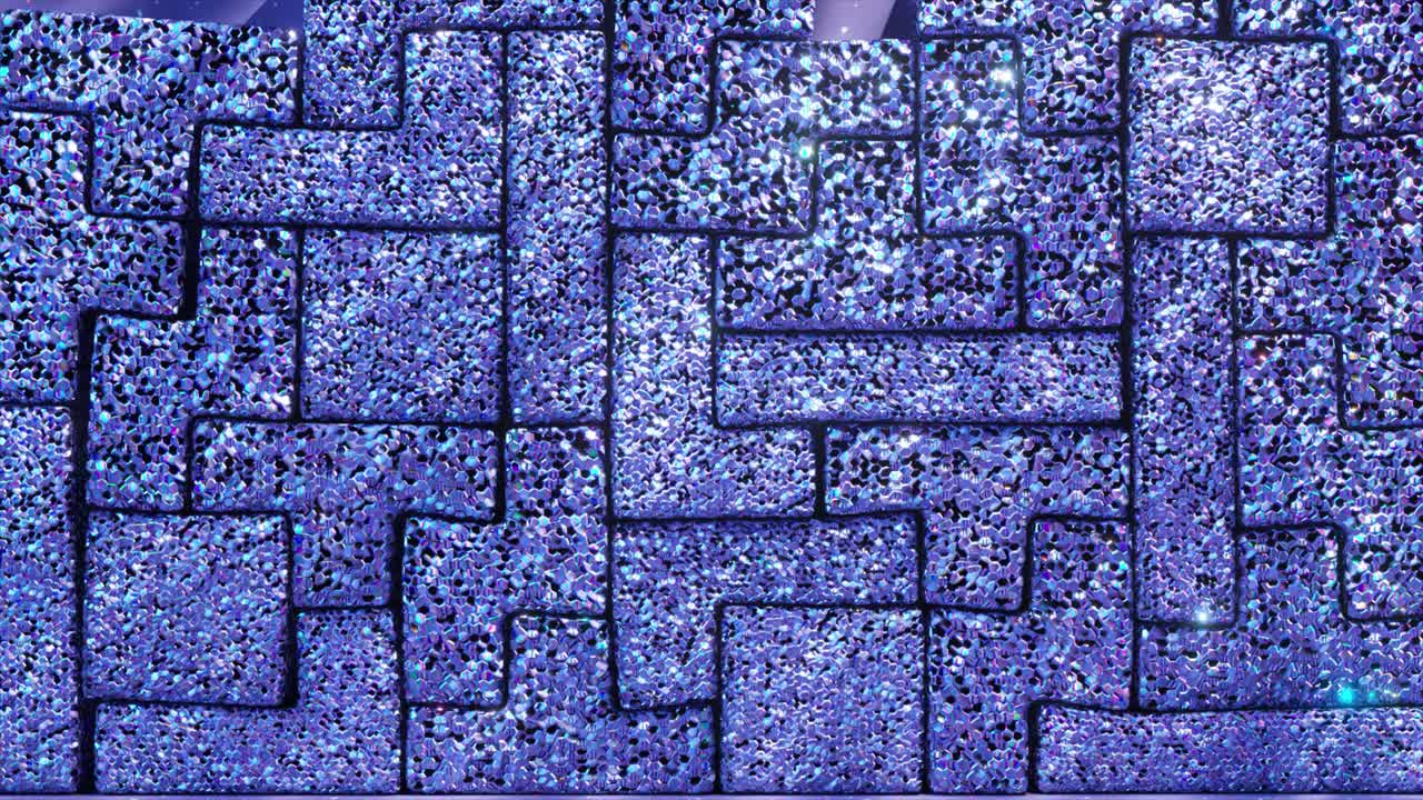 pared de rompecabezas geométricos abstractos