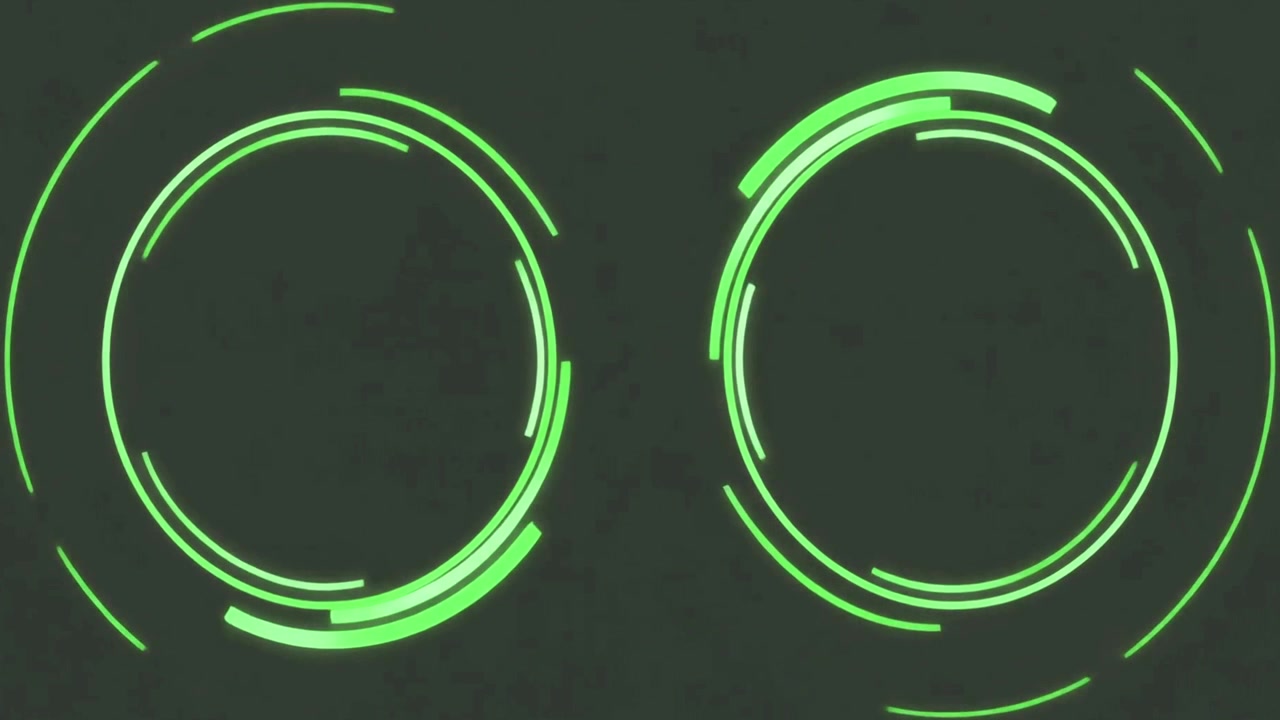 Abstract Green Digital Circular Loading Animation