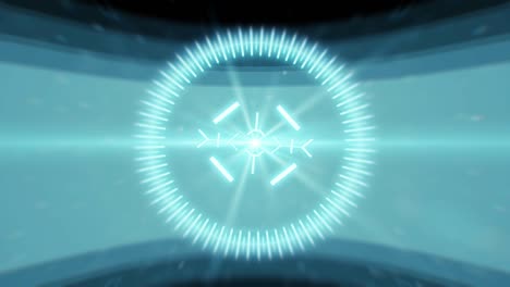animación en 2d de un objetivo con un fondo de resaltos anamórficos