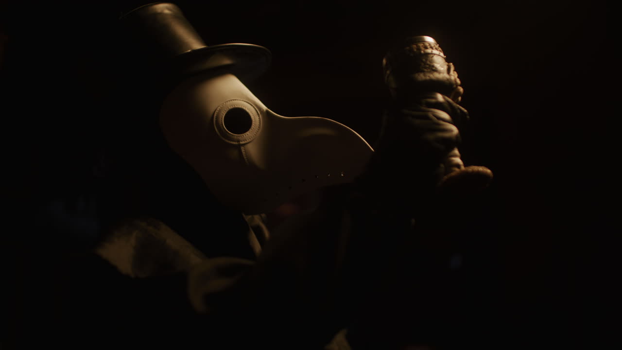 Plague Doctor with a Cup