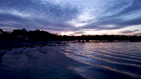 Shot-of-a-bridge-in-a-distance-right-after-sunset-at-Sylvania