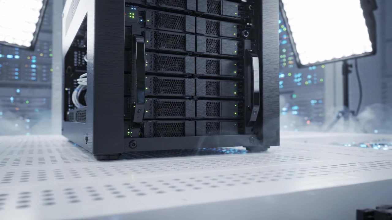 Modern Data Center with High-Performance Server Rack and Storage Solutions Showcasing Advanced Technology for Efficient Data Management and Processing Capabilities