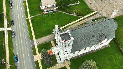 a white church in gothic still in new england