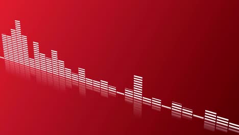 espectro visualizador de fondo de audio vj aspecto elegante moderno con reflejo rojo