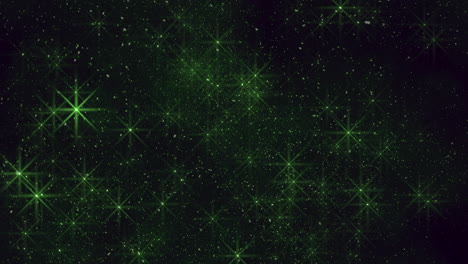 Una-Sinfonía-Celestial-De-Fondo-Estrellado-Negro-Y-Verde