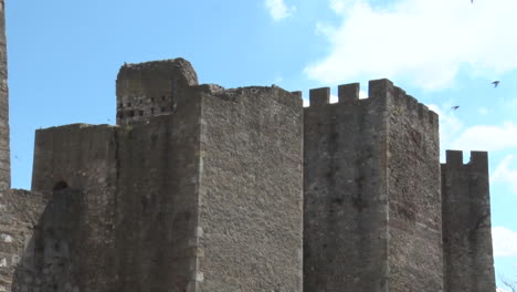 the walls of an old fortress from the middle ages