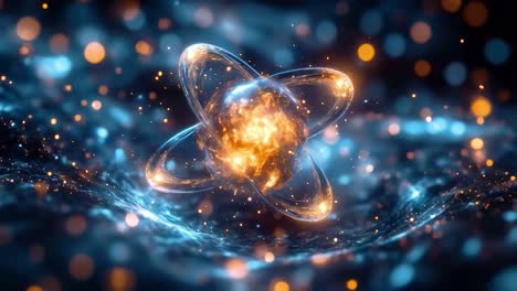 abstract atom model illustration
