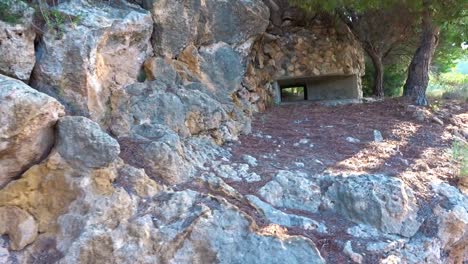 an old military bunker from the spanish civil war, located in the mediterranean coast